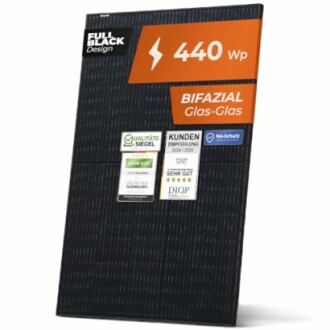 Bifaziales Solarmodul mit 440 Wp und Auszeichnungen