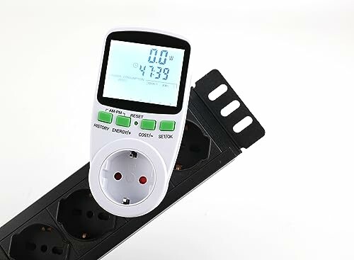 Energiezähler auf Steckdosenleiste