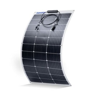 Flexibles Solarpanel mit Kabeln
