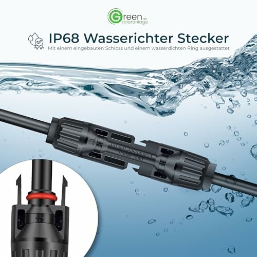 Wasserdichter Stecker IP68 mit Schloss und Dichtungsring