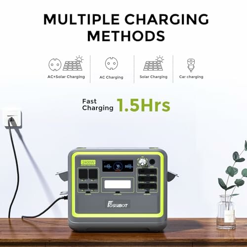 Mehrere Lademethoden für tragbare Powerstation.