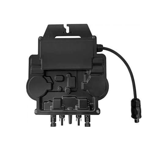 Schwarzer Solarmikrowechselrichter mit Kabel