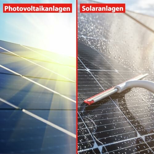 Vergleich von Photovoltaikanlagen und Solaranlagen mit Reinigung.