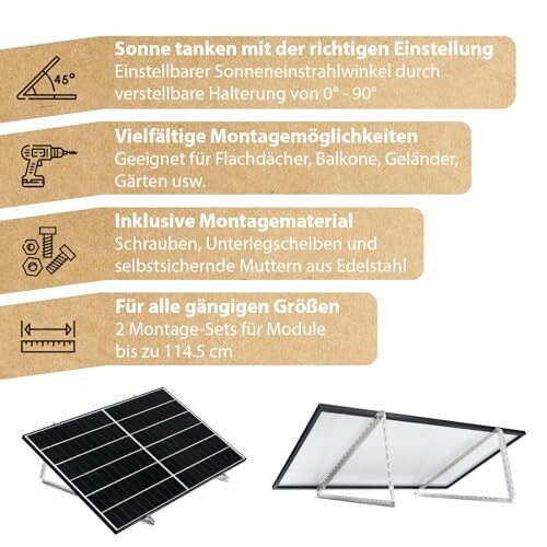 2 Sets Solarmodul Halterung