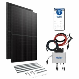 Solarmodul-Kit mit WiFi-Anschluss und Zubehör