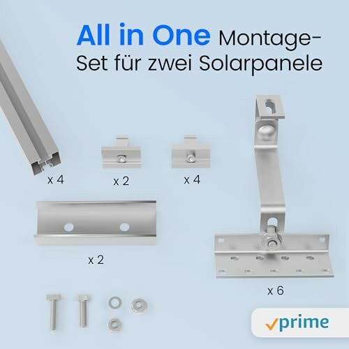 Komplettes Montageset für Solarpanele