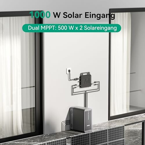 Solarpanel-Setup mit Dual-MPPT-Anschluss