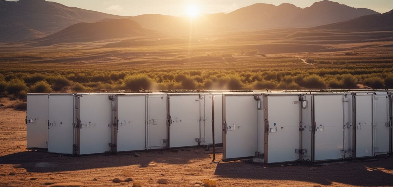 Detailed view of solar energy storage system